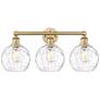 Athens 26"W 3 Light Brushed Brass Bath Vanity Light w/ Water Glass Sha