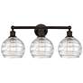 Athens 26"W 3 Light Oil Rubbed Bronze Bath Vanity Light w/ Deco Swirl