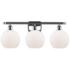 Athens 28" Wide Chrome 3-Light Bath Light with White Glass