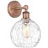 Athens 3" High Antique Copper Sconce With Water Glass Shade