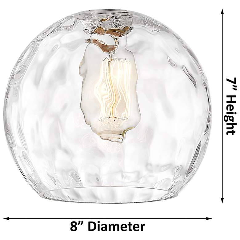 Image 4 Athens 3" High Black Antique Brass Sconce With Water Glass Shade more views