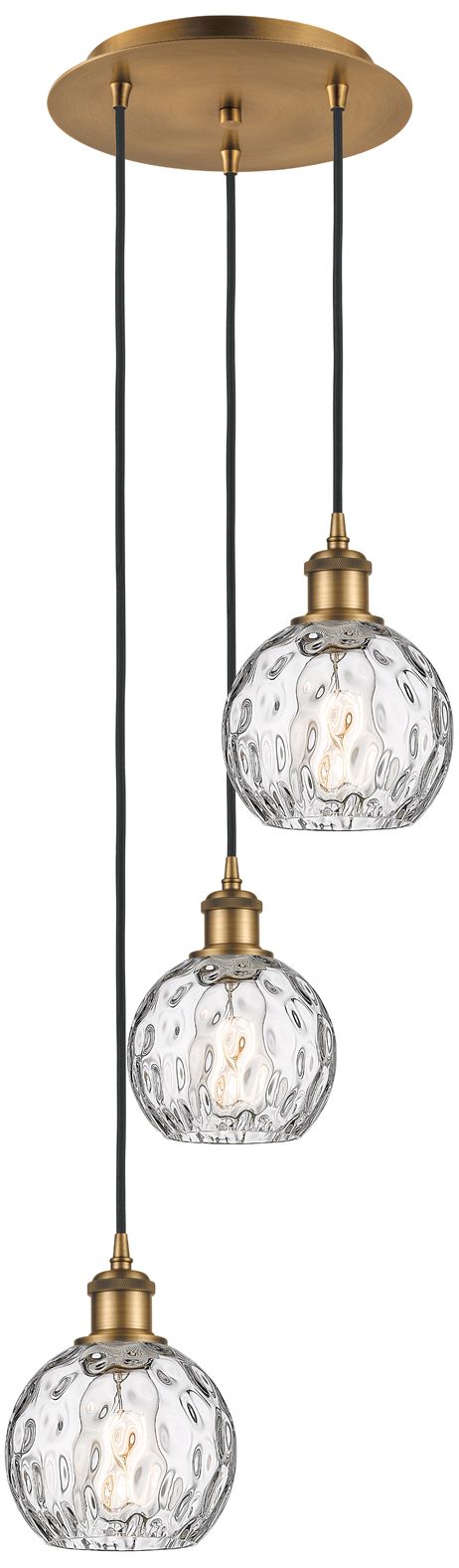 Athens 3-Light 13" Brushed Brass Multi-Pendant Made to Order