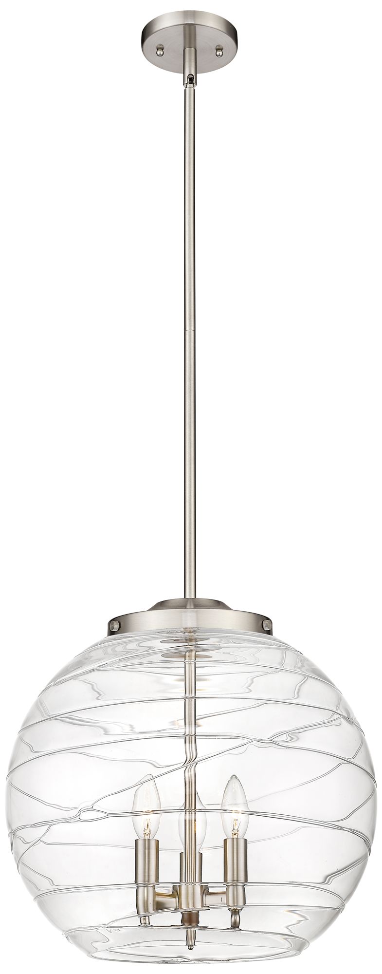 Athens 3-Light 16" Brushed Nickel LED Pendant Made to Order