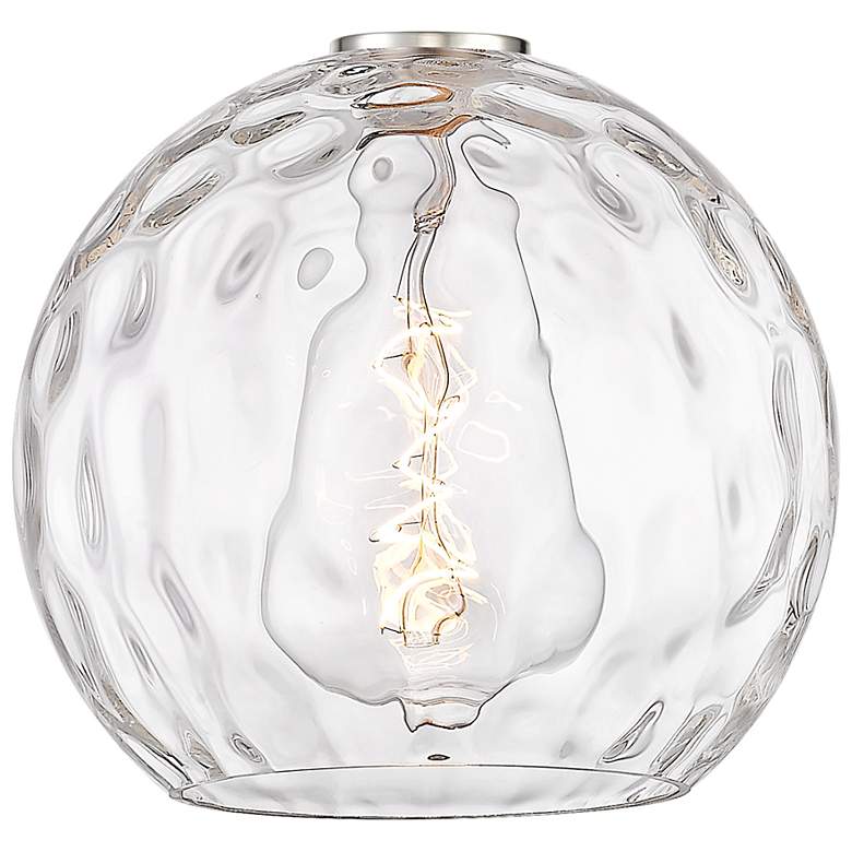 Image 3 Athens 3-Light 17" Antique Brass Multi-Pendant With Clear Water Glass  more views