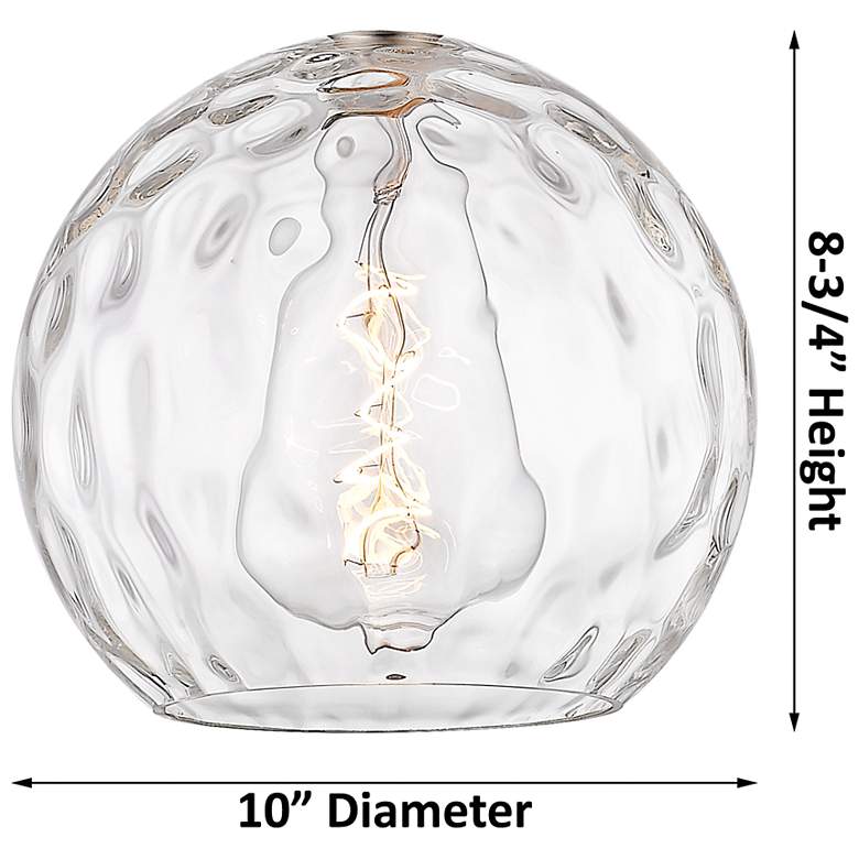Image 4 Athens 3-Light 17" Antique Brass Multi-Pendant With Clear Water Glass  more views