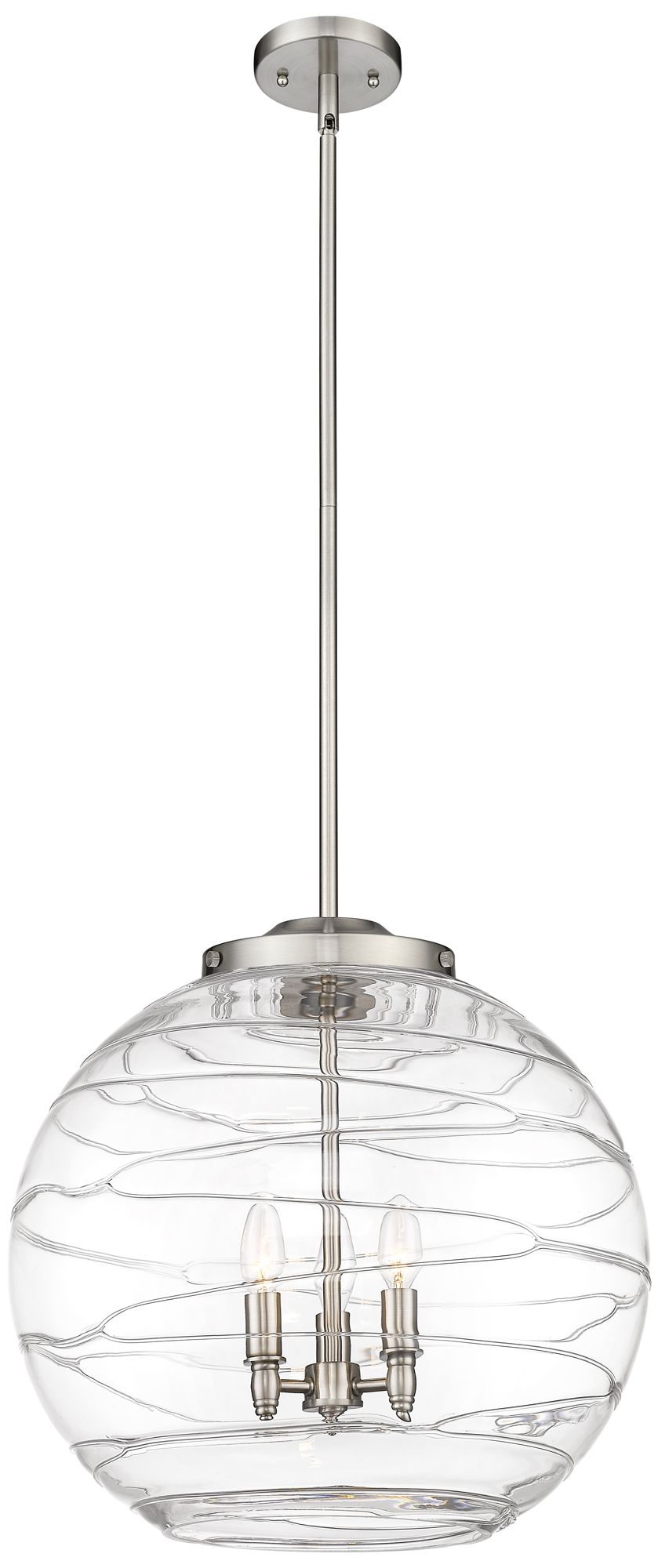 Athens 3-Light 18" Brushed Nickel LED Pendant Made to Order