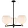 Athens 32" Wide 3-Light Black Antique Brass Chandelier w/ Matte White Shade