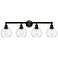Athens 33" 4-Light Oil Rubbed Bronze Bath Light w/ Clear Shade