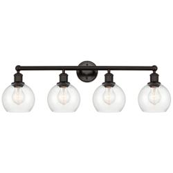 Athens 33" 4-Light Oil Rubbed Bronze Bath Light w/ Clear Shade