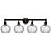 Athens 33" 4-Light Oil Rubbed Bronze Bath Light w/ Clear Water Glass S