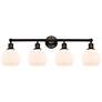 Athens 33" 4-Light Oil Rubbed Bronze Bath Light w/ Matte White Shade