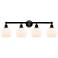 Athens 33" 4-Light Oil Rubbed Bronze Bath Light w/ Matte White Shade
