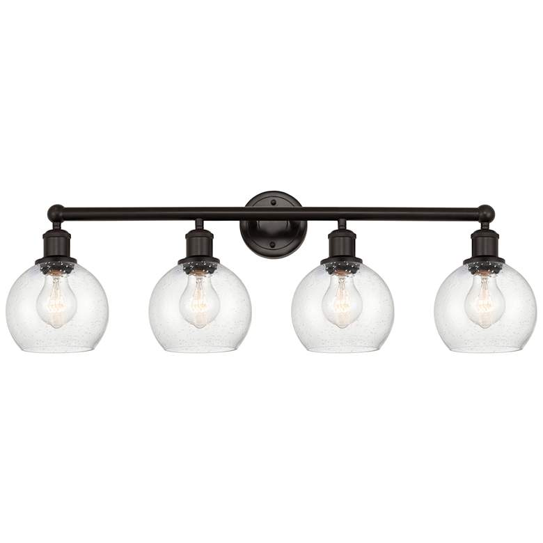 Image 1 Athens 33 inch 4-Light Oil Rubbed Bronze Bath Light w/ Seedy Shade