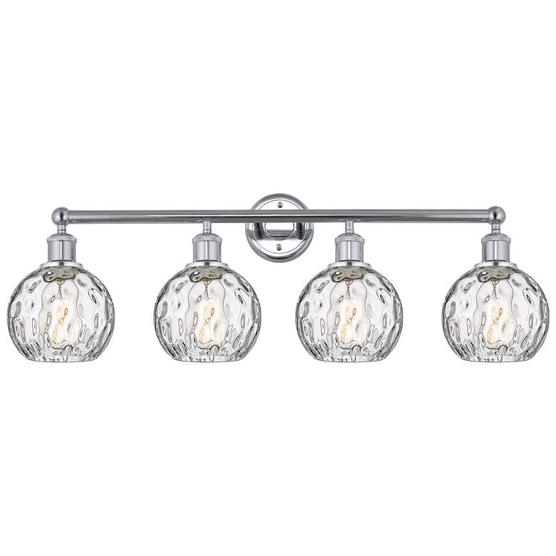 Image 1 Athens 33" 4-Light Polished Chrome Bath Light w/ Clear Water Glass Sha