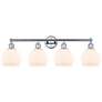 Athens 33" 4-Light Polished Chrome Bath Light w/ Matte White Shade