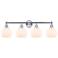 Athens 33" 4-Light Polished Chrome Bath Light w/ Matte White Shade