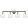 Athens 33" Wide 4 Light Polished Nickel Bath Vanity Light With Clear S