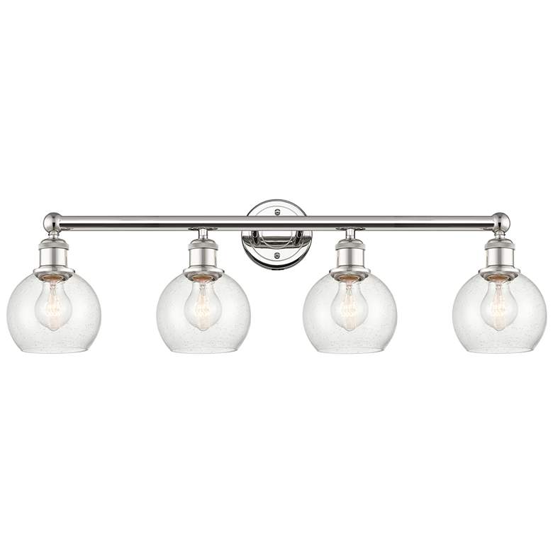 Image 1 Athens 33" Wide 4 Light Polished Nickel Bath Vanity Light With Seedy S