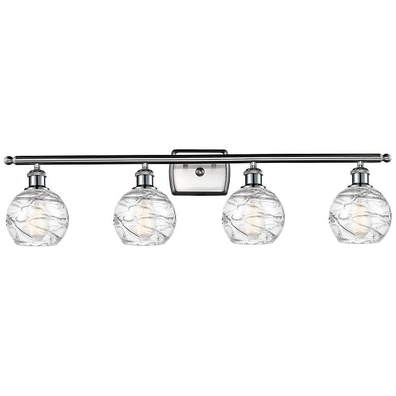 Image 1 Athens 35 3/4" Wide Brushed Satin Nickel 4-Light Bath Light