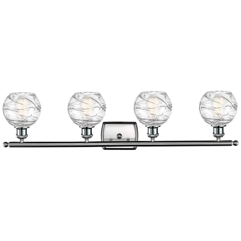 Image 3 Athens 35 3/4" Wide Brushed Satin Nickel 4-Light Bath Light more views