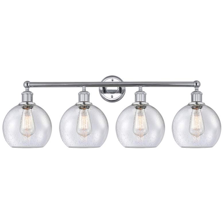Image 1 Athens 35" Wide 4 Light Polished Chrome Bath Vanity Light With Seedy S