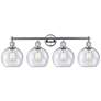 Athens 35" Wide 4 Light Polished Chrome Bath Vanity Light With Seedy S