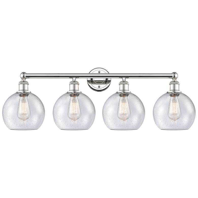 Image 1 Athens 35" Wide 4 Light Polished Nickel Bath Vanity Light With Seedy S
