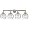 Athens 35" Wide 4 Light Satin Nickel Bath Vanity Light w/ Deco Swirl S