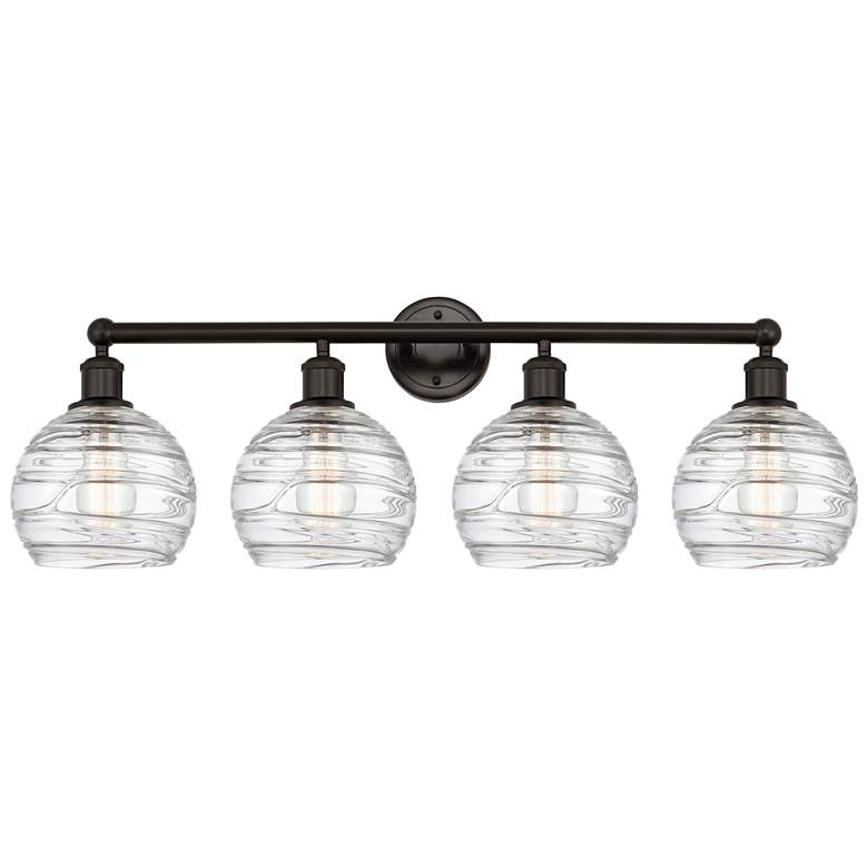 Image 1 Athens 35"W 4 Light Oil Rubbed Bronze Bath Vanity Light w/ Deco Swirl
