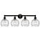 Athens 35"W 4 Light Oil Rubbed Bronze Bath Vanity Light w/ Deco Swirl