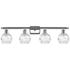 Athens 36" 4-Light Polished Chrome Bath Light w/ Clear Deco Swirl Shad