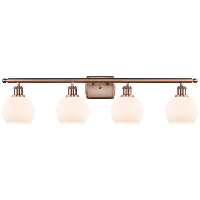Image 1 Athens 36" Wide Antique Copper 4-Light LED Bath Vanity Light