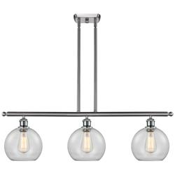 Athens 36"W Brushed Satin Nickel 3-Light LED Island Pendant