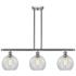Athens 36"W Brushed Satin Nickel 3-Light LED Island Pendant
