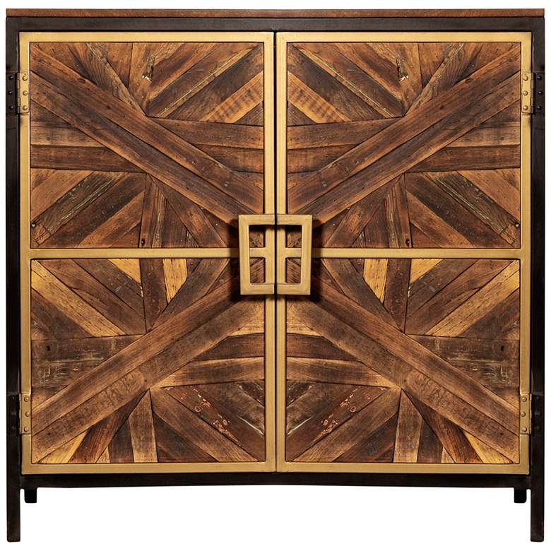 Image 1 Athens 40 inch Wide 2-Door Dark Espresso Wood Accent Cabinet