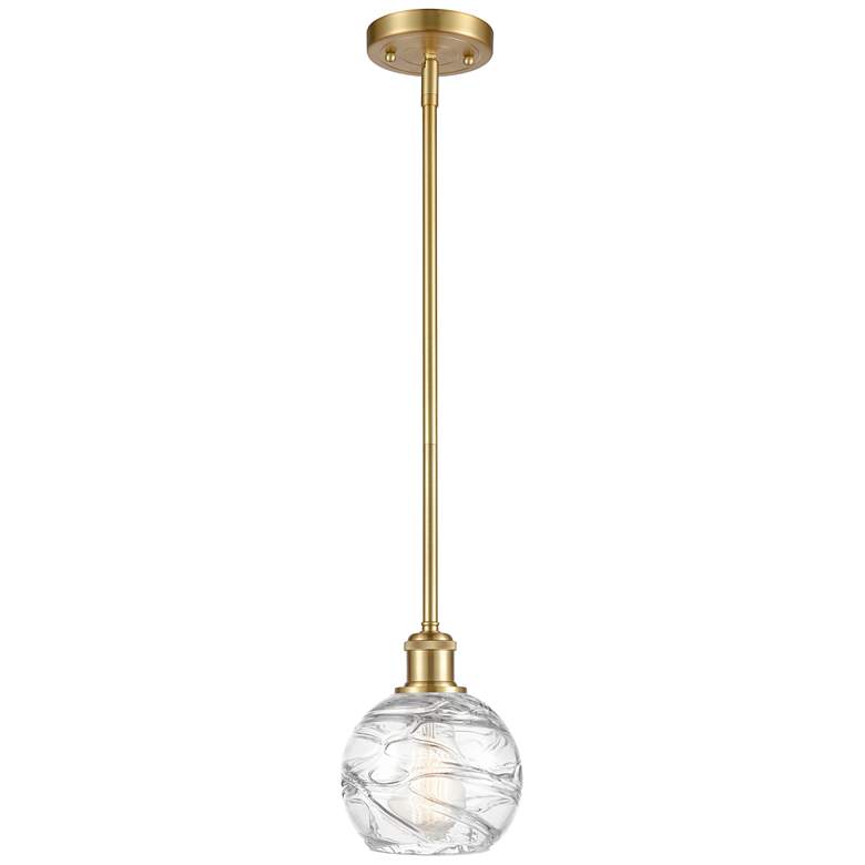 Image 1 Athens 5 3/4" Wide Satin Gold Deco Swirl Mini Pendant