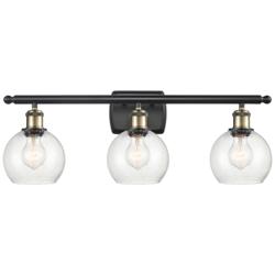 Athens 6" 3 Light 26" Bath Light - Black Antique Brass - Seedy Sh