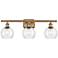 Athens 6" 3 Light 26" Bath Light - Brushed Brass - Seedy Shade