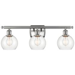 Athens 6" 3 Light 26" Bath Light - Brushed Satin Nickel - Clear S