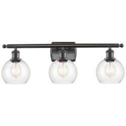 Athens 6" 3 Light 26" Bath Light - Oil Rubbed Bronze - Clear Shad