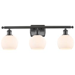 Athens 6" 3 Light 26" Bath Light - Oil Rubbed Bronze - Matte Whit