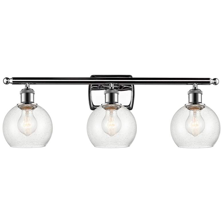 Image 1 Athens 6" 3 Light 26" Bath Light - Polished Chrome - Seedy Shade