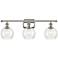 Athens 6" 3 Light 26" Bath Light - Polished Nickel - Seedy Shade