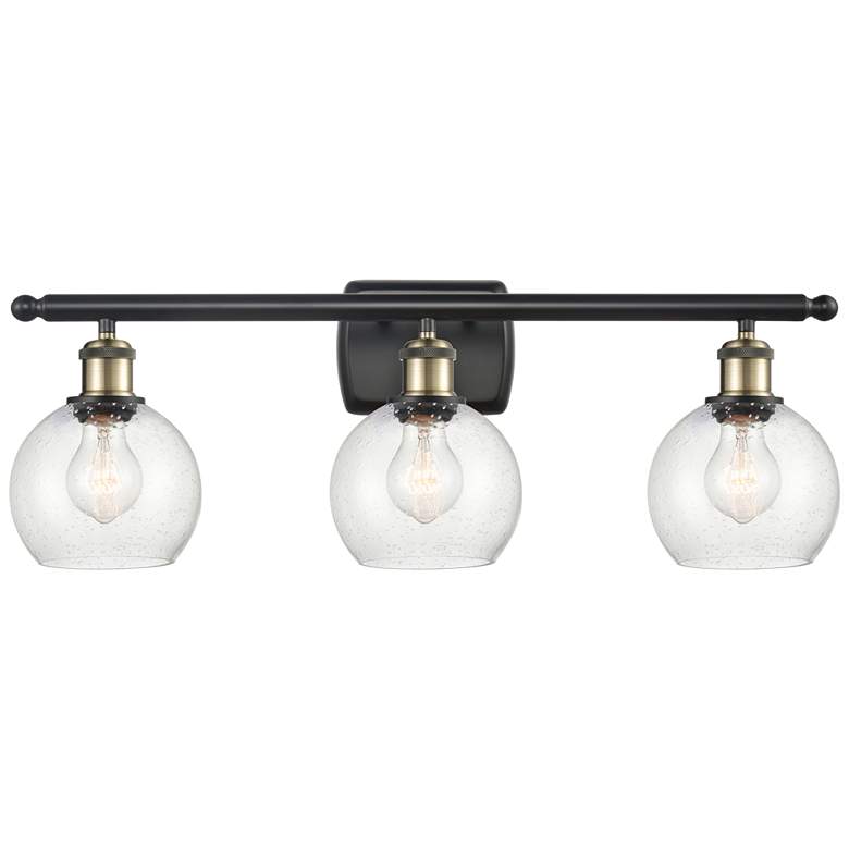 Image 1 Athens 6" 3 Light 26" LED Bath Light - Black Antique Brass - Seed