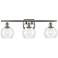 Athens 6" 3 Light 26" LED Bath Light - Brushed Satin Nickel - Cle
