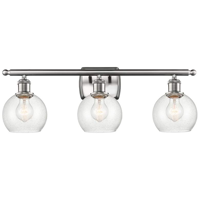 Image 1 Athens 6" 3 Light 26" LED Bath Light - Brushed Satin Nickel - See