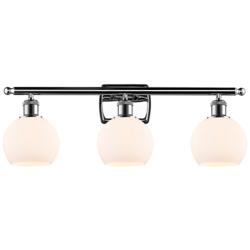 Athens 6" 3 Light 26" LED Bath Light - Polished Chrome - Matte Wh