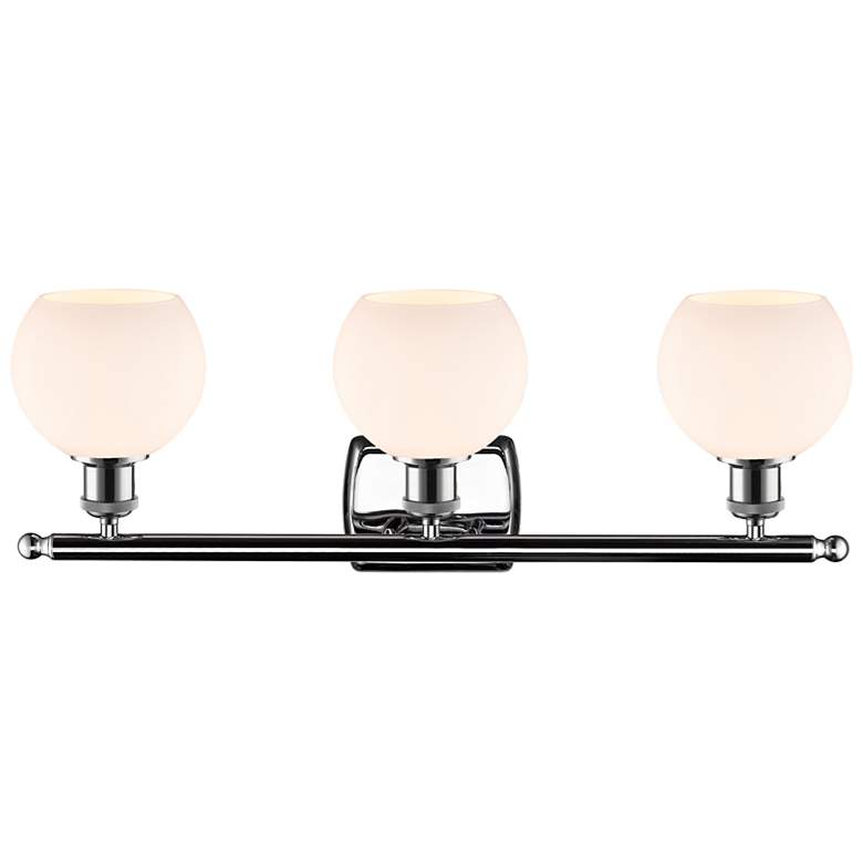 Image 2 Athens 6" 3 Light 26" LED Bath Light - Polished Chrome - Matte Wh more views