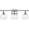 Athens 6" 3 Light 26" LED Bath Light - Polished Nickel - Clear Sh