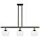 Athens 6" 3 Light 36" Island Light - Black Antique Brass - Clear